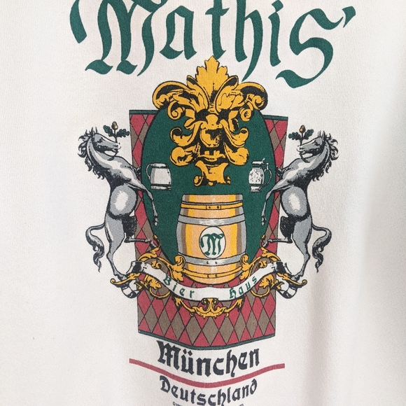 Vtg 80s White Grunge Cropped Oversized Sweatshirt - Picture 3 of 13